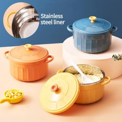Stainless Steel Ramen Bowls Fruit Bowl Salad Bowls Simple Household Tableware Noodle Bowl Cute Bowl Dinnerware Kitchen Supplies