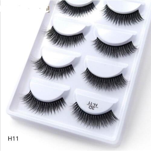 NEW 5 pairs natural long false eyelashes fluffy 3d mink lashes make up 100% cruelty free fake eyelash faux cils