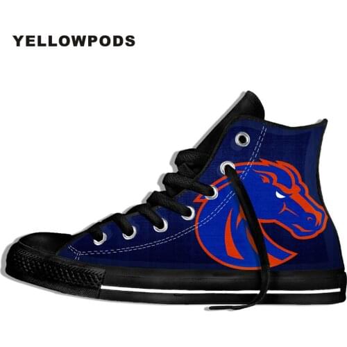 Customized Your Own Logo/Photo/Image Pattern New Hot And Boise State Broncos Men Flats Shoes Fashion Brand Diy Your Shoes