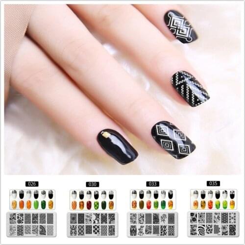 Nail Art Printing Plate Seal Template Nail Polish Set Steel Tool Pattern Transfer Mold Nail Art Tool Template Printing Stencil