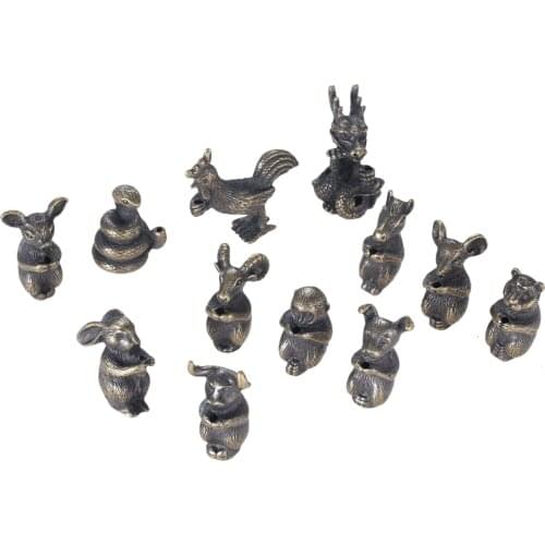 1Pc Metal Chinese 12-Zodiac Animal Incense Holder Stick Incense Base Meditation Censer Stand BedRoom Temple Fresh Air Decoration