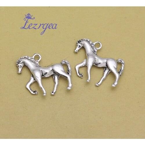 6pcs/lot--32x26mm, horse chams, Antique silver plated horse charms,DIY supplies, Jewelry accessories
