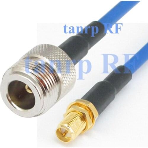 15CM Semi Flexible blue jacket jumper extension cord cable RG402 6inch N female jack to RP-SMA female RF adapter connector