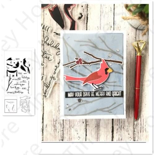 BIRD Stencils for Decoration Clear Stamps and Dies Scrapbooking New Arrival 2021 Christmas Stamps and Dies New Arrivals