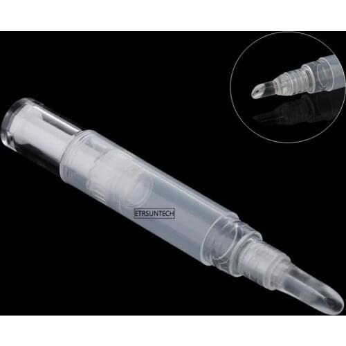 10/30/50PCS 3ML 5ML Transparent Twist Pens Empty Lip Gloss Pen Silicone Brush Tip Cosmetic Acne Oil Container Concealer Tube