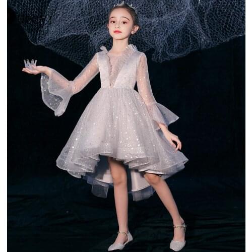 Girl High Luxury Princess Dress Evening Dresses Girl Birthday Sequin Dress Mermaid Gown Sparkly Pageant Dress for Teenage