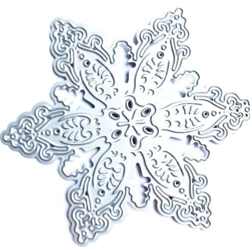 Christmas Snowflake Flower Greeting Card Metal Cutting Dies Stencil Scrapbooking Photo Album Card Paper Embossing Craft DIY
