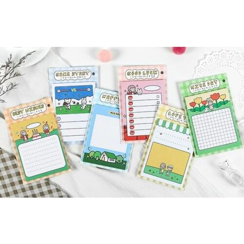 Happy girl sticky note memo pad(1pack)