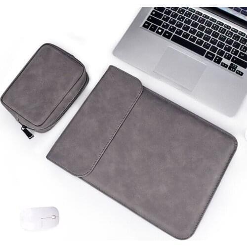 Laptop Bag 13.3 Notebook Tablet Case For Xiami DELL Lenovo Cover Soft PU Leather Laptop Sleeve For Macbook Air Pro 13 14 15 inch