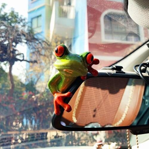 Car Funny Frog Shape Decoration Rearview Mirror Center Console Decoration For Car Goods Interior Decoration Accessories