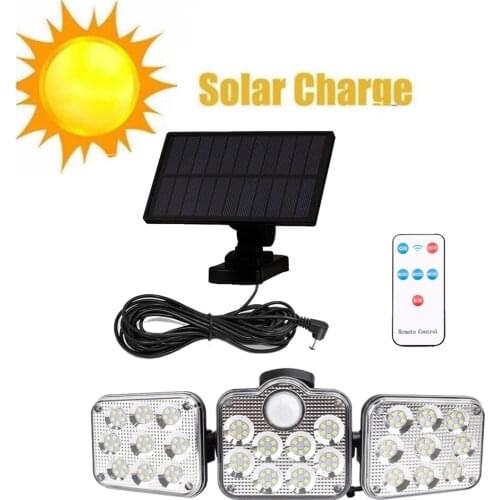 138 led seperable remote Solar Light Outdoor Solar Spotlight Solar Lamps Motion Sensing Wall Lamp Outdoor Lighting Garden Decor