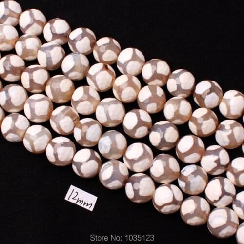 High Quality 12mm Natural Multicolor Stone Faceted Round Shape DIY Gems Loose Beads Strand 15" Jewellery Creative Making w3328