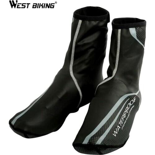 WEST BIKING Winter Cycling Shoe Cover Waterproof Windproof MTB Mountain Road Bike Thermal Shoe Covers Sport Bicycle Overshoes