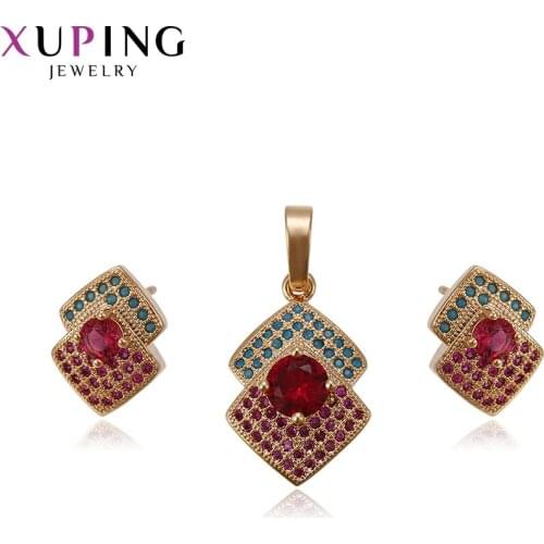 Xuping Fashion Charm Jewelry Sets Synthetic Cubic Zirconia Jewelry for Women Christmas Day Gift 64203