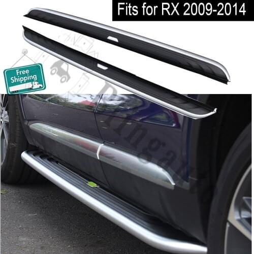 Fits for L.exus RX350 RX450L 2009-2014 2PCS running board side Nerf step bar pedal protector aluminum alloy