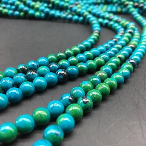 Green Smooth Matt Chrysocolla Stone Round Loose Spacer Beads for Jewelry Making Bracelet 4mm 6mm 8mm 10mm 12mm