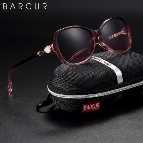 BARCUR Brand Design Oversize Sunglasses Women Polarized Sunglasses Ladies Shades Fashion Glasses UV400 Protection