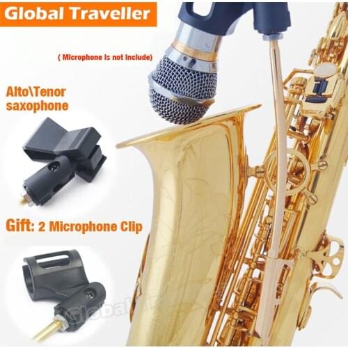 1 piece Sax Microphone Stand Clip Eb Alto Bb Tenor Sax Saxophone Wireless Microphone Performance Stand Clip
