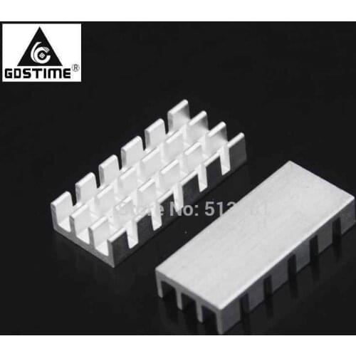 10 Pieces Gdstime 25x11x5mm Aluminum Heatsink Cooling Cooler Heat Sink Radiator