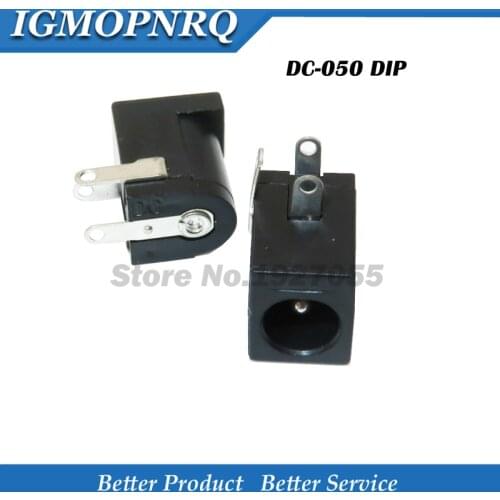 10PCS DC-005 DC005 DC050 DC power socket 5.5-2.1mm 4PINS SMD/DIP COPPER FEET new