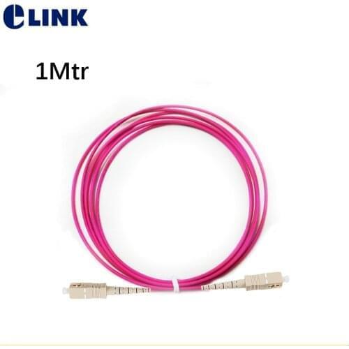 10pcs OM4 1M SX patchcords fiber optic red/Voilet cable SC-SC LC-LC LC-SC FC-FC ST-ST LC-ST connector Simplex optical jumper