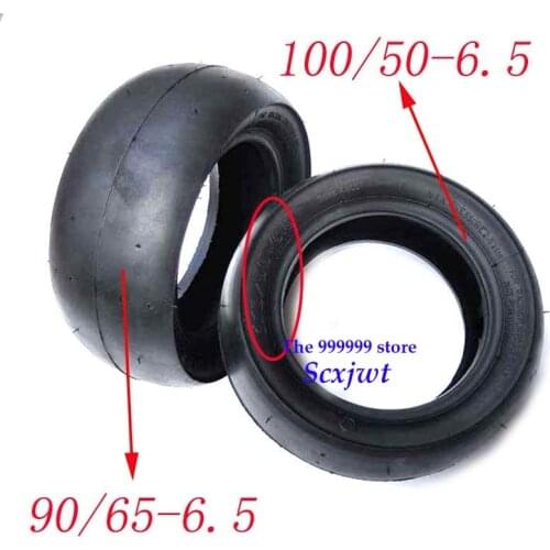 11 Inch Slick Tyre 90/65-6.5 Front 110/50-6.5 Rear Tubeless Vacuum Tire for 47cc 49cc Mini Pocket Bike Motorcycle Accessories