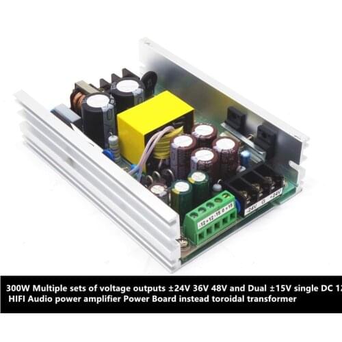 300W Multiple sets of voltage outputs ±24V 36V 48V and Dual ±15V single DC12V Power Adapter HIFI Audio Pre amplifier Power Board