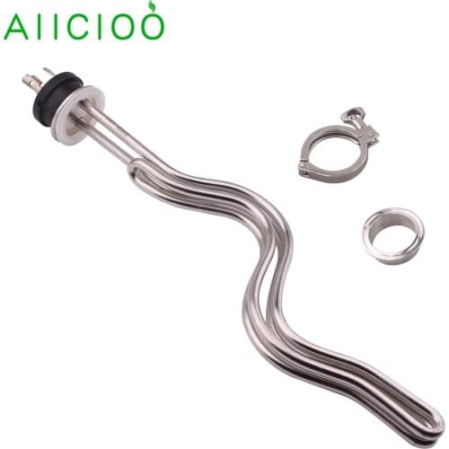 AIICIOO 1.5"Tri Clamp Electric Water Heating Element with L6/30P Twist Lock Plug for Brewing SUS304 OD50.5mm 240v 6500w