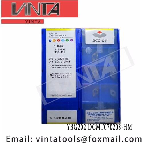 Free shipping high quality 10pcs/lots YBG202 YBC152 YBC251 YBC252 DCMT070208-HM cnc carbide turning inserts