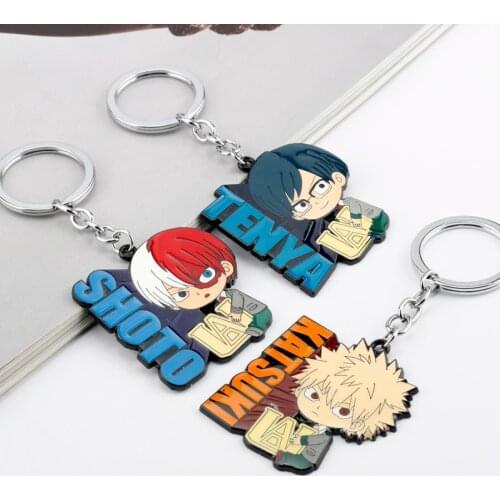 My Hero Academy Key Chain Cartoon Pendant Keyrings Women Men Kids Key Buckle Trinket Gifts Llavero Chaveiro