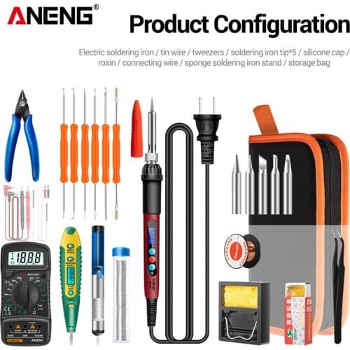 ANENG SL103 Digital Electric Soldering Iron US/EU Plug Adjustable Temperature Display Welding Tool Portable Electrocautery