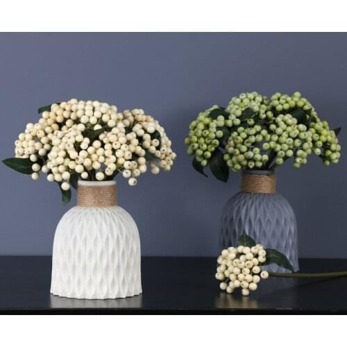 Decorative Blueberry Fruit Berry Artificial Flower Silk Flowers Fruits For Wedding Home Decoration Silk Plants