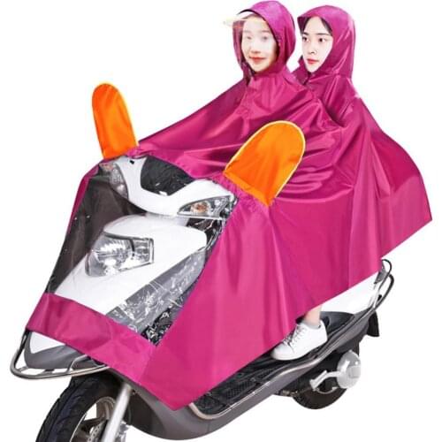 Unisex Electric Motorcycle Driving Rainproof Hooded Raincoat Rain Poncho Cover
