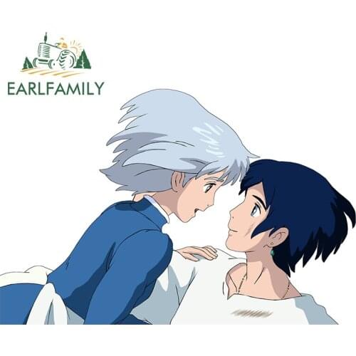 EARLFAMILY 13cm x 8.5cm For Howls Moving Castle Car Stickers Graffiti Decal Vinyl Material Car Door Protector Decoration
