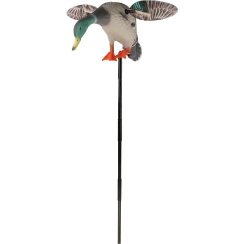 Electric Fly Duck Mallard Drake Decoy Hunting Duck Decoy w/ Support Pole Outdoor Hunting Shooting Fishing Lure Garden Decor