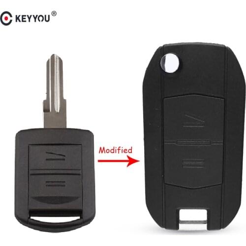 KEYYOU Modified Car Key For Vauxhall Opel Corsa C Combo Tigra Meriva Agila 2 Button Remote Key Case Cover Fob Left Blade