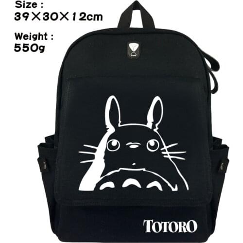 My Neighbor Totoro No Face Man Cosplay Canvas Backpack Student School Shoulder Bag Laptop Travel Rucksack Gift