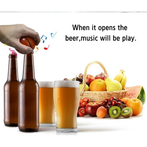 Musical Basketball/Football Shape Beer Bottle Opener with magnetic, can be Decoration on the refrigerator