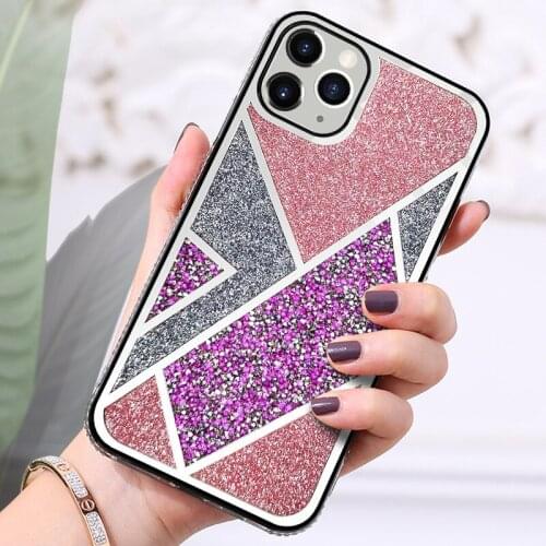 Lady Style Shockproof Diamond Glitter Phone Case for iPhone 12 Pro Max 11 XS XR XS Max, For iPhone 7 Case Glitter