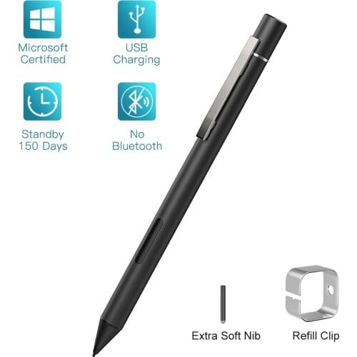 MoKo Rechargeable Surface Pen,Stylus for Microsoft Surface Pro X /7 2019/Pro 6/Pro 5 (2017)/Pro 4/Pro 3/Surface 3/Go/Book/Laptop