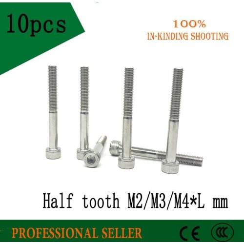 Half tooth Plate with nickel flat countersunk head Grade 12.9 Alloy Steel Hex Socket Head Cap Screw M2/M3/M4