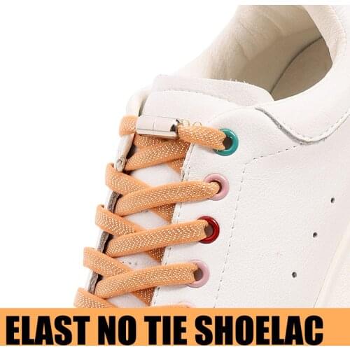 No Tie Shoe laces Flat Shoelaces for Sneakers Elastic Laces without ties Kids Adult Quick lace for Shoes Rubber Bands Shoestring