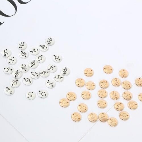 Connecting jewelry antique letters made up of a-z 26 letters metal alloy letter accessories suitable for bracelets