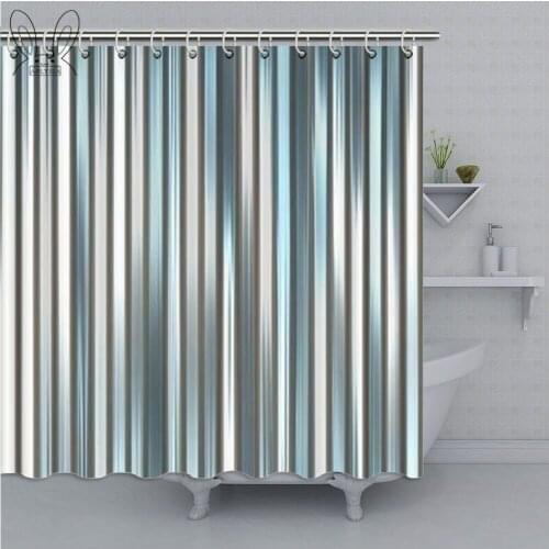 Modern Bath Curtains Bathroom Colorful Striped Waterproof Shower Curtain Polyester Fabric Bathtub Cover Shower Sets