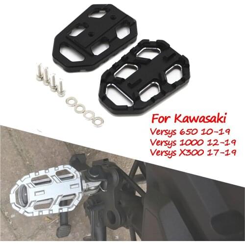 Motorcycle Foot Peg Pedal Footrest Extension Footpeg Enlarger For Kawasaki Versys650 Versys1000 12-19 Versys X300 17-19