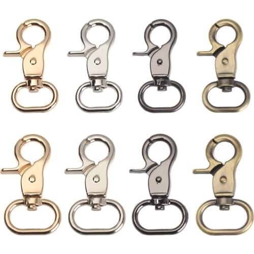 16/19mm Bolt Snap Hook Solid Trigger Clips Lobster Clasps for Leather Craft Bag Strap Belt Webbing Pet Dog Rope Leashes