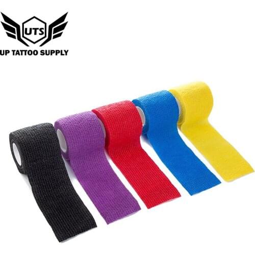 1PC Tattoo Bandages Self Adhesive Elastic 2.5CM 5CM Wide Elbow Bandage Tattoo Cohesive Bandages for Tattoo Machine