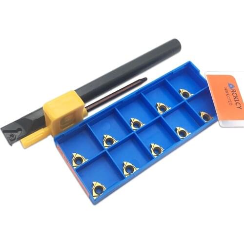 1pc SNR0008K11 SNR0010K11 SNR0012M11 External Thread Turning Tools Lathe Cutter CNC Holder +10pcs 11IR Carbide Inserts For Steel