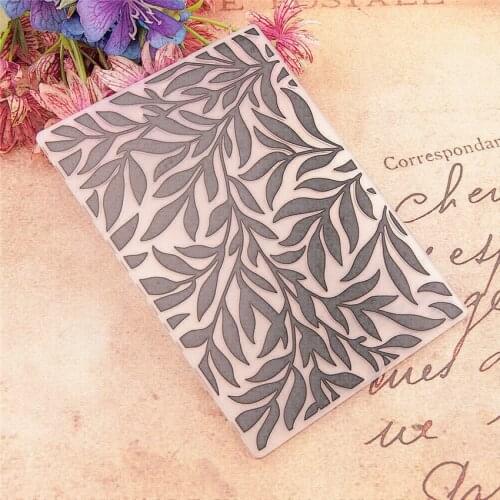 10.5x14.8cm Black leaf Embossing folders Plastic bump Scrapbooking DIY Template Fondant indentation Cake Photo Album Card Makin