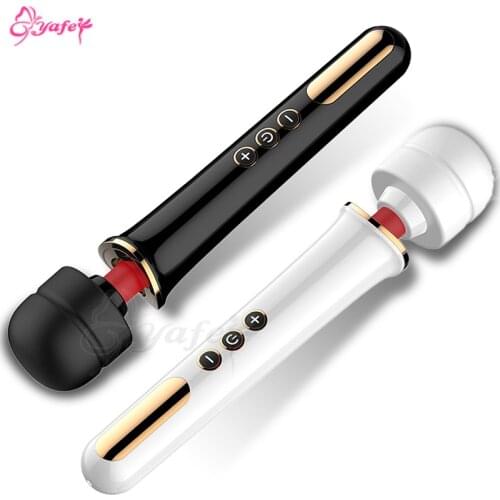 10 Speed Head Magic Wand Vibrator Body Massage Stick Clit Stimulator USB Charge G Spot Vibrator Erotic Adult Sex Toys for Women